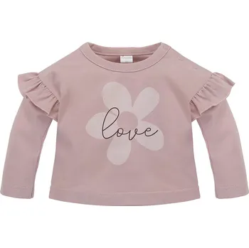 Dívčí triko dlouhý rukáv pinokio 21400 růžové Rozměr: 86