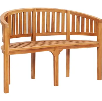 vidaXL Lavice banana 120 cm teak