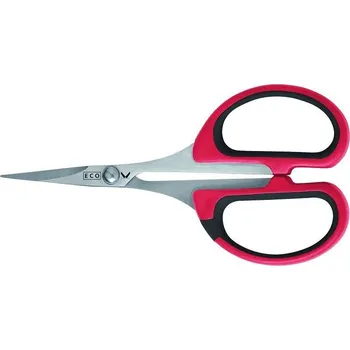 Krejčovské nůžky Nůžky zahnuté-pogum.rukojeť (červená/černá); Kretzer Solingen ECO