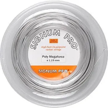 Struna na výplet tenisové rakety Signum Pro Poly Mega Force tenisový výplet 200 m Průměr: 1,24