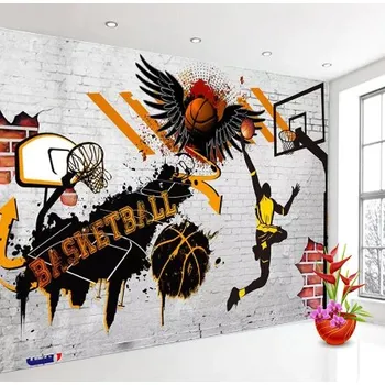 Fototapeta Solution Media 3D tapeta - Basketbal graffity MU2654 3 - 3D Relief - Vliesová tapeta - 320g/m2
