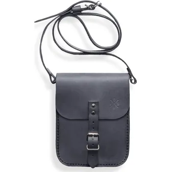 Eggo Gellner malá kožená taška přes rameno Šedá