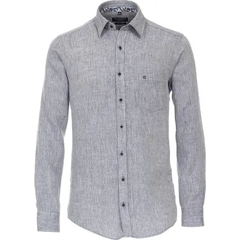 Pánská košile Casa Moda Comfort Fit lněná tmavě modrá vel. 3XL - 7XL (48 - 56) Casa Moda - 3XL
