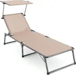 Divero Skládací lehátko se stříškou XXL