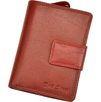 Kabelka Červená kožená peněženka Paul Rossi PN 1404