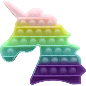 POP IT Pop It antistresová hračka Jednorožec neonový svítící