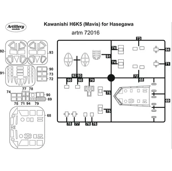 Plastikový model 1/72 Masks for Kawanishi H6K5 Mavis (HAS)