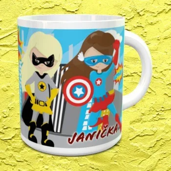 Hrnek se jménem Superhrdinky - Červená / Keramický 0,29 l