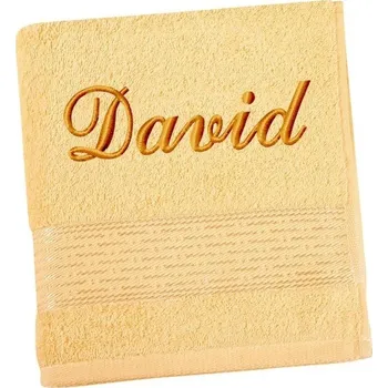 Ručník Ručník se jménem - pruh - sv.žlutá 50x100 cm světle žlutá