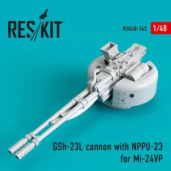 Plastikový model Reskit 1/48 GSh-23L cannon with NPPU-23 for Mi-24VP