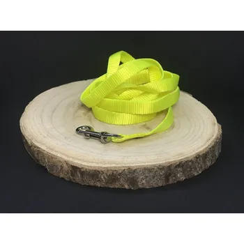 Vodítko pro psa Palkar vodítko z popruhu pro psy 150 cm x 10 mm neonově-žlutá (Palkar vodítko z popruhu pro psy 150 cm x 10 mm neonově-žlutá)