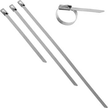 Stavební výplň Onpira Nerezová vázací páska s kuličkovým zámkem [10ks] Délka: 250 mm, Šířka: 4,6 mm