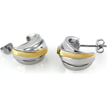 Souprava šperků MPM Ocelové náušnice z chirurgické oceli Earrings 7510 - Bicolor