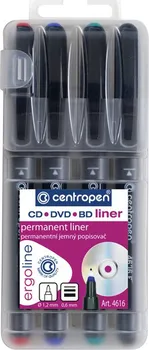 Centropen 4616 CD/DVD Liner sada 4 ks