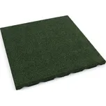Zelená gumová dlažba (V25/R15) FLOMA SportFlo S800 - 50 x 50 x 2,5 cm