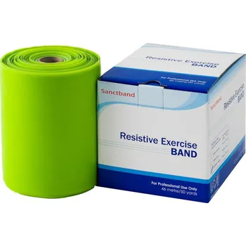 Cvičební guma Sanctband, 45,5 m, limetka, silná