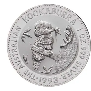Stříbrná mince 1 Oz Australian Kookaburra (Ledňáček) 1993