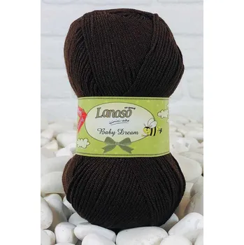 Příze Příze Baby Dream 924 tmavě hnědá Lanoso