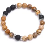 Korálkový náramek Jaspis & Láva