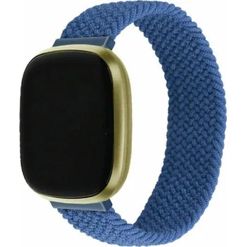 Příslušenství k chytrým hodinkám eses Tkaný elastický řemínek pro Fitbit Versa 3 a 4, Sense 1 a 2 - Velikost L, modrý