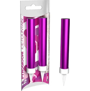 Dortová svíčka Dortová fontána metalická růžová, 2 ks