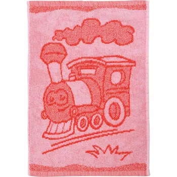 Dětský žakárový ručník VLAK 30x50 cm červený