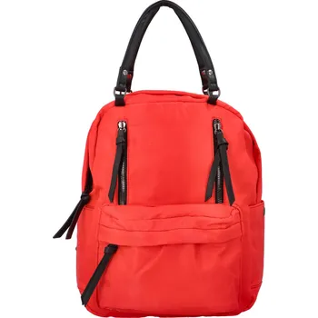 Městský batoh Stylový textilní batůžek do města i na výlet Margita, červený