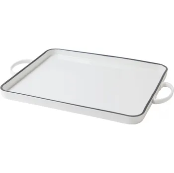 by inspire Nostalgie porcelánový tác 40 x 28 cm bílý