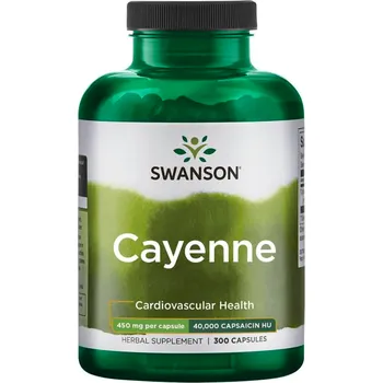 Přírodní produkt Swanson Cayenne 450 mg 300 cps.