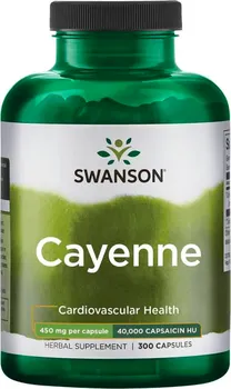 Přírodní produkt Swanson Cayenne 450 mg 300 cps.