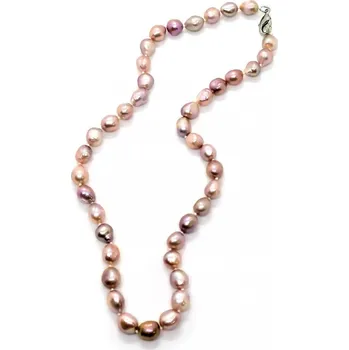 Náhrdelník Náhrdelník 45cm zap. PERLY ŘÍČNÍ FIALOVÉ SKHO_PF