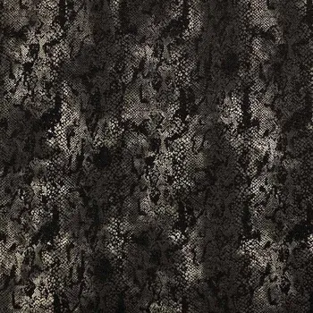 Úplet N4719 černý, zvířecí tisk, š.150