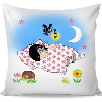 Matějovský povlak na polštář Krtek a počítadlo 40x40cm bavlna deluxe