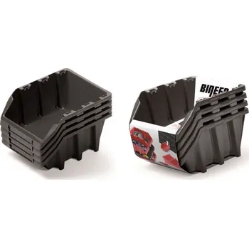 Úložný box PROSPERPLAST Set úložných boxů BINEER LONG SET 4 ks černý 295 x 198 x 195 mm