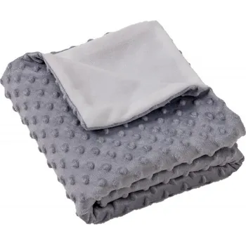 Dětská deka JAN peří Dětská hřejivá deka Minky do kočárku 70x100/90x120 cm - šedá - Dětská hřejivá deka Minky do kočárku 70x100 cm - šedá
