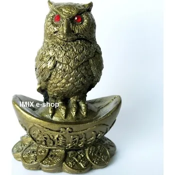 Soška Feng Shui velká sova strážící poklad - Typ č.02