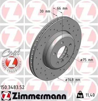 Brzdový kotouč Zimmermann 150.3483.52