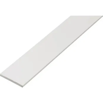 Stavební profil Plochá tyč, plast bílý, 30x3mm, 2,6m
