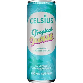 Spalovač tuku CELSIUS Energy Drink Tropical Twist 355 ml ananas jahoda limetka