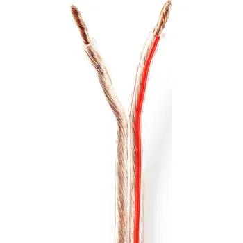 Audio kabel Nedis reproduktorový kabel 2 x 4.00 mm CCA, transparentní, 100 m (CAGW4000TR1000)