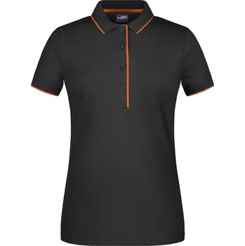 Dámská košile COTTON Polokošile NORMA LADY 240g, různé barvy Velikost XL black/orange