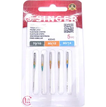 Jehlice Strojové jehly SINGER STRETCH vel.mix 5 jehel