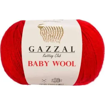 Příze Příze Baby Wool 811 červená Gazzal