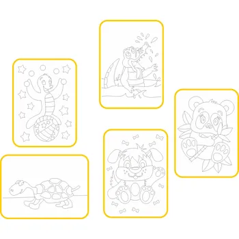 kreativní sada Radost v písku Sada střední MIX 3 A4 - Barevné pískování obrázků