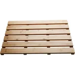 Protiskluzová předložka KLERA z lakovaného bambusu, 60x40 cm, přírodní