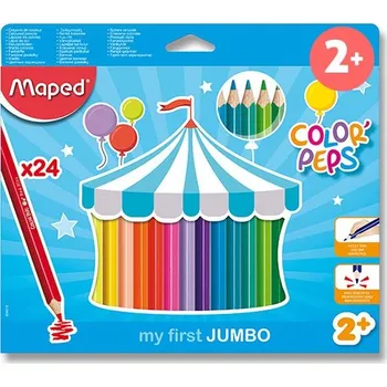 Výtvárné potřeby Maped Color'Peps Jumbo trojhranné 24 ks