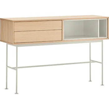 Toaletní stolek Krémově bílý dubový toaletní stolek Teulat Yoko 120 x 35 cm