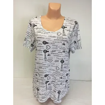 Dámská tunika Halenka SBORANA, Barva Bílá, Velikost XL48, Rukáv Krátký rukáv