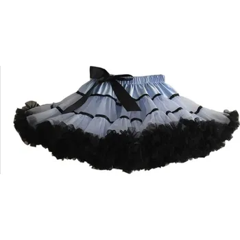 Dívčí sukně Sukně TUTU PETTI objem extra světle modrá s proužky 6-10 let dívky