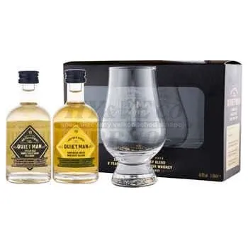 Likér Kolekce Quiet Man 0,05l + 8 YO 0,05l + sklo